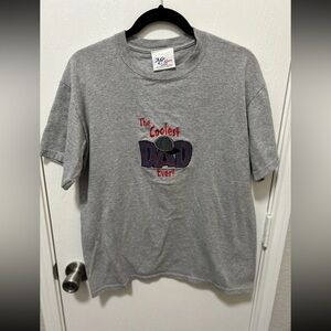 Vintage y2k Coolest Dad Ever T-Shirt Fathers Day Gift Heather Gray Embroidered